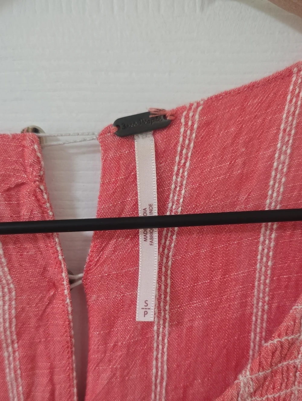 Free People Smocket Striped Ruffle Sleeves Maxi Dress Size S